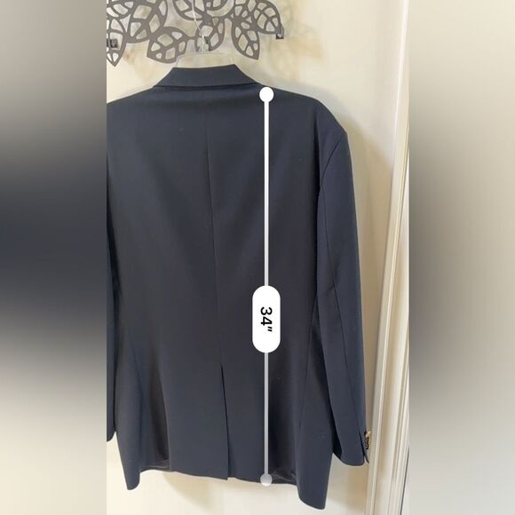 Brooks Brothers Two Button Wool and Cashmere Blend Blazer Jacket Navy Blue 44 - Picture 9 of 14